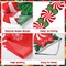 3 Pcs Christmas Decoration Outdoor Porch Sign for Front Yard Hanging Banner,12 x 71 Inch(red green)
